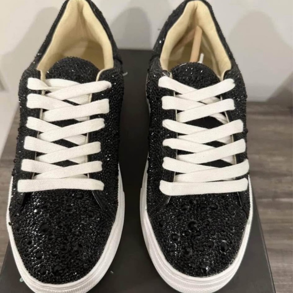 Black rhinestone Betsey johnson sneakers